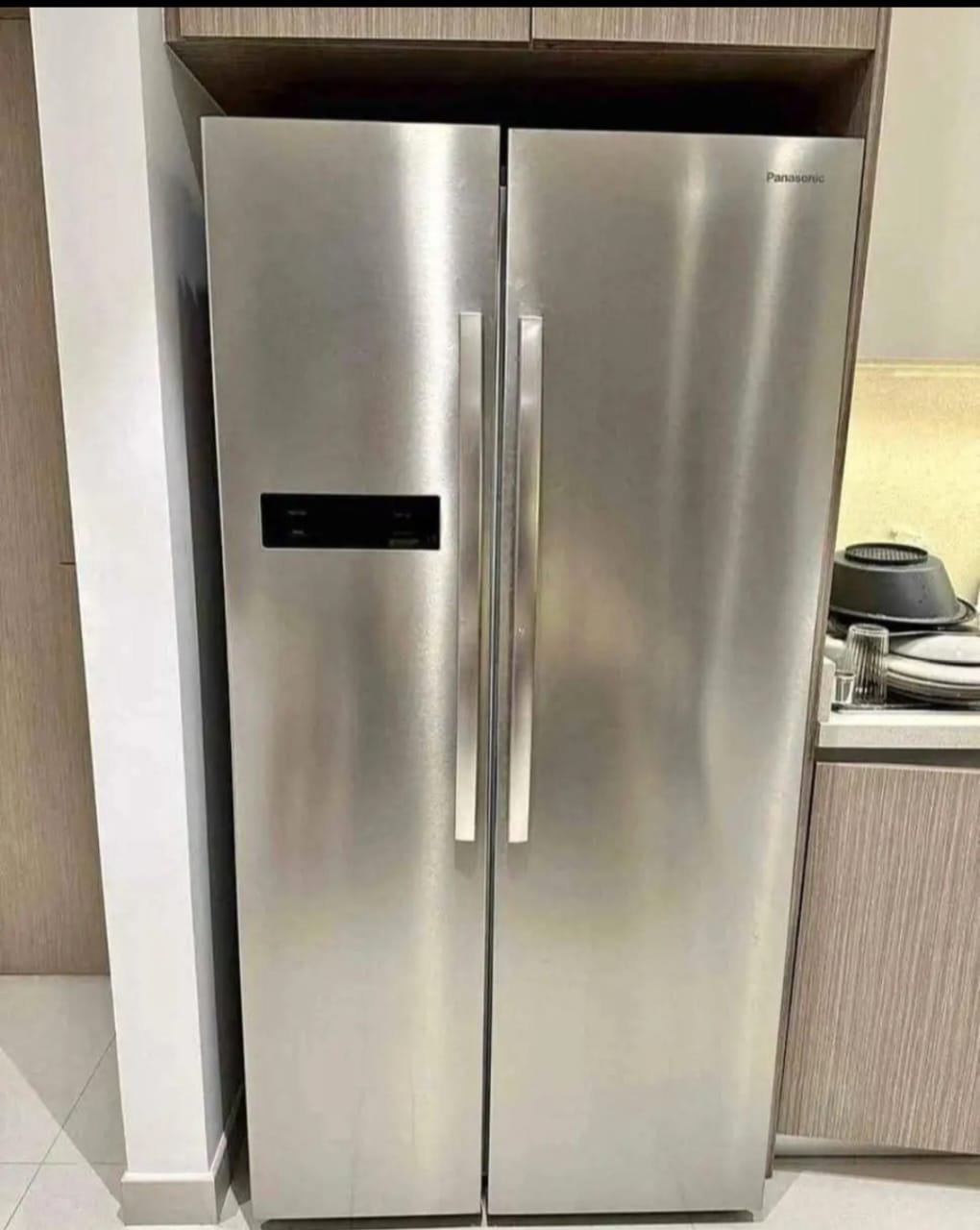 Panasonic Fridge Freezer, Stainless Steel Body, Durable Design, Efficient Cooling